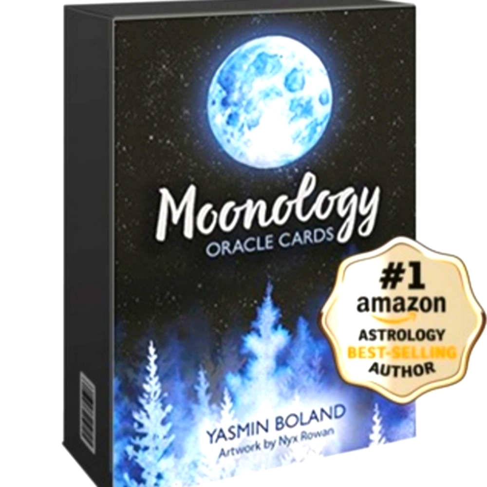 MOONOLOGY ORACLE CARDS A 44 CARD DECK AND GUIDEBOOK LIGHTLY USED CONDITION.
